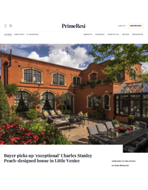 Buyer picks up ‘exceptional’ Charles Stanley Peach-designed house in Little Venice - Ian Green Residential