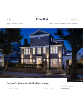 £11.5m  St John's Wood villa finds a buyer - Ian Green Residential