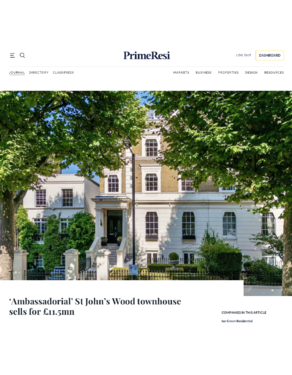 'Ambassadorial' St John's Wood townhouse sells for £11.5mn - Ian Green Residential