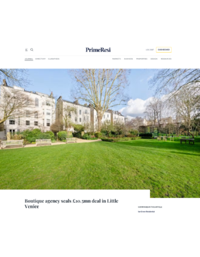 Boutique agency seals £10.5M deal in Little Venice - Ian Green Residential